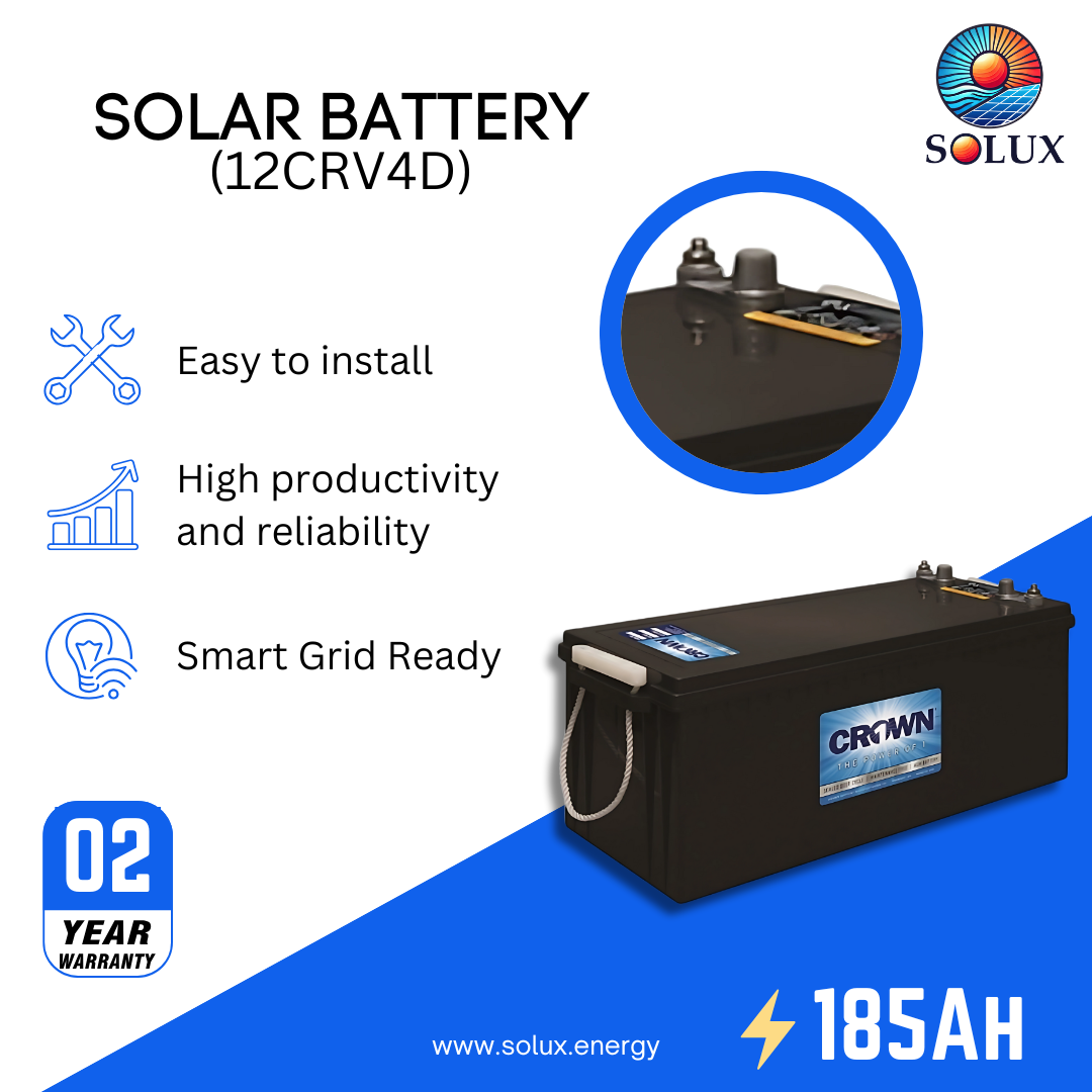 This is an image of Crown 12CRV4D Deep Cycle 12V 185Ah Battery